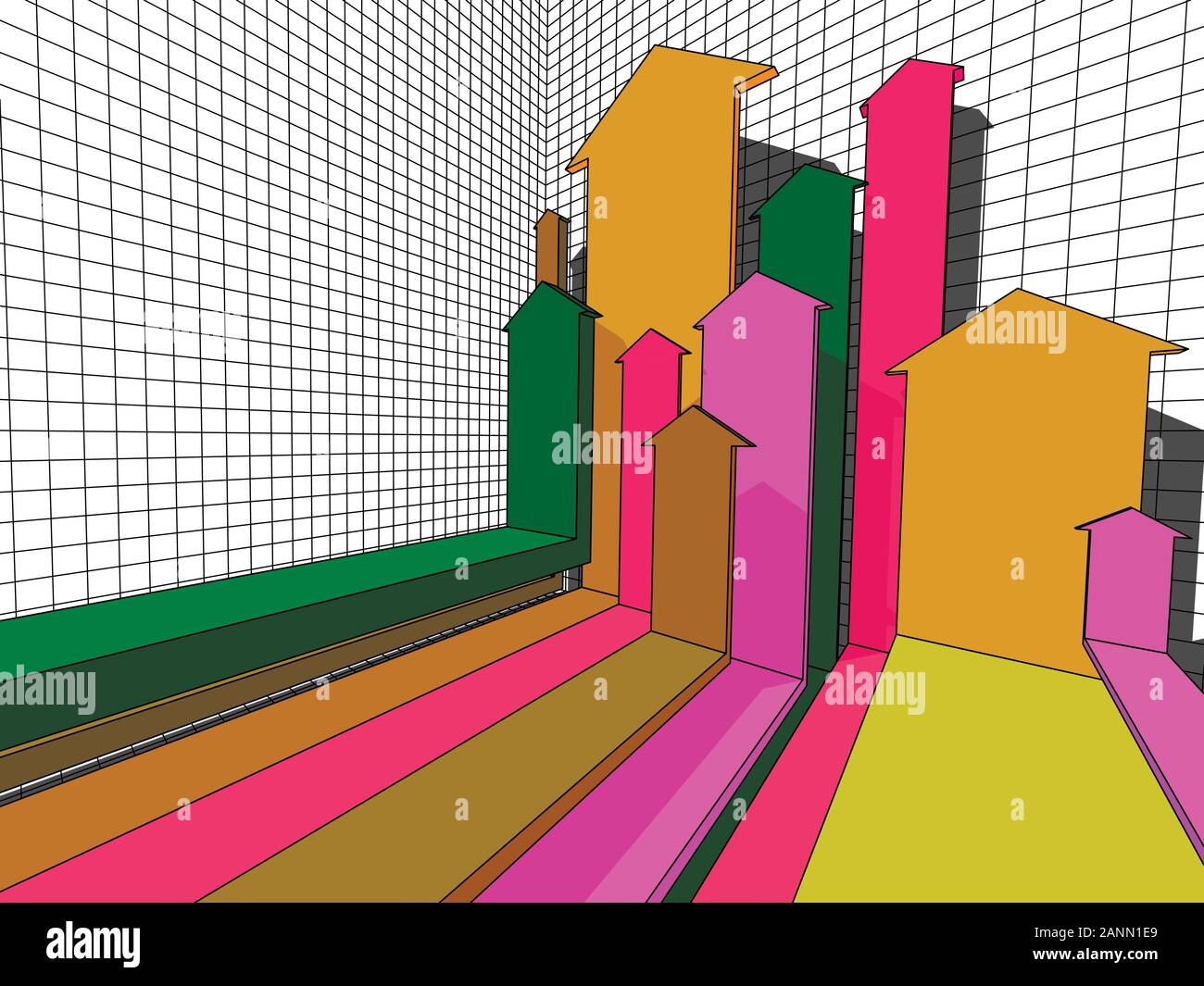 fast rising diagram arrows in abstract business diagram Stock Vector ...