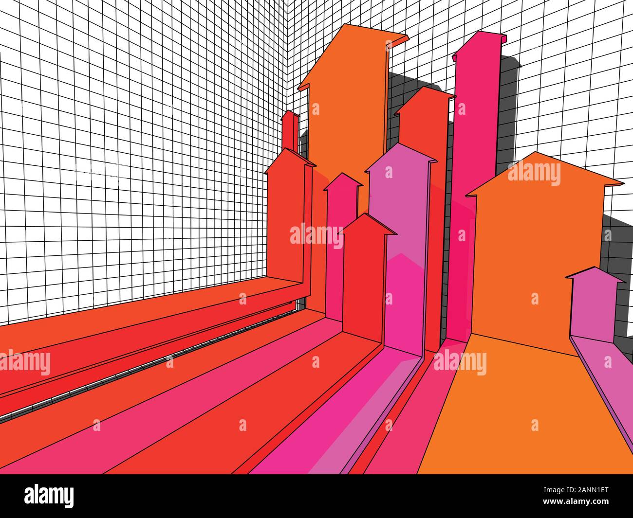 fast rising diagram arrows in abstract business diagram Stock Vector ...