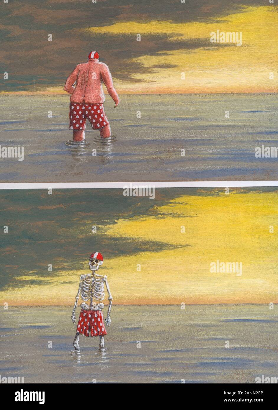 Gift im Ozean - Poison in the Ocean Stock Photo