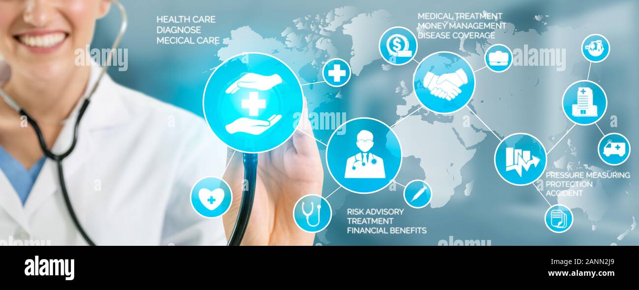 Medical Healthcare Concept Doctor In Hospital With Digital