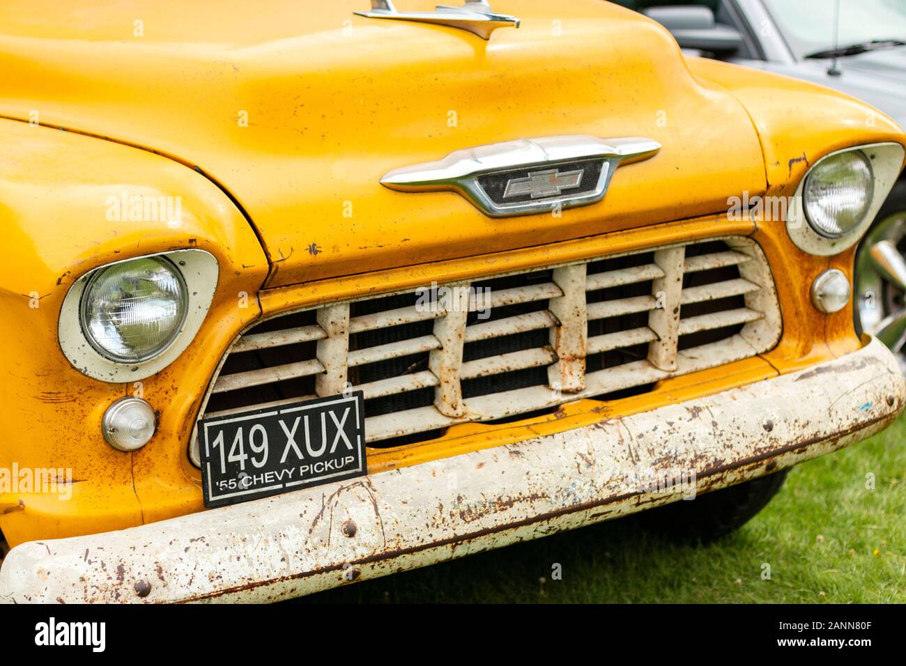 vintage American Chevrolet Pickup truck at classic car show Stock Photo