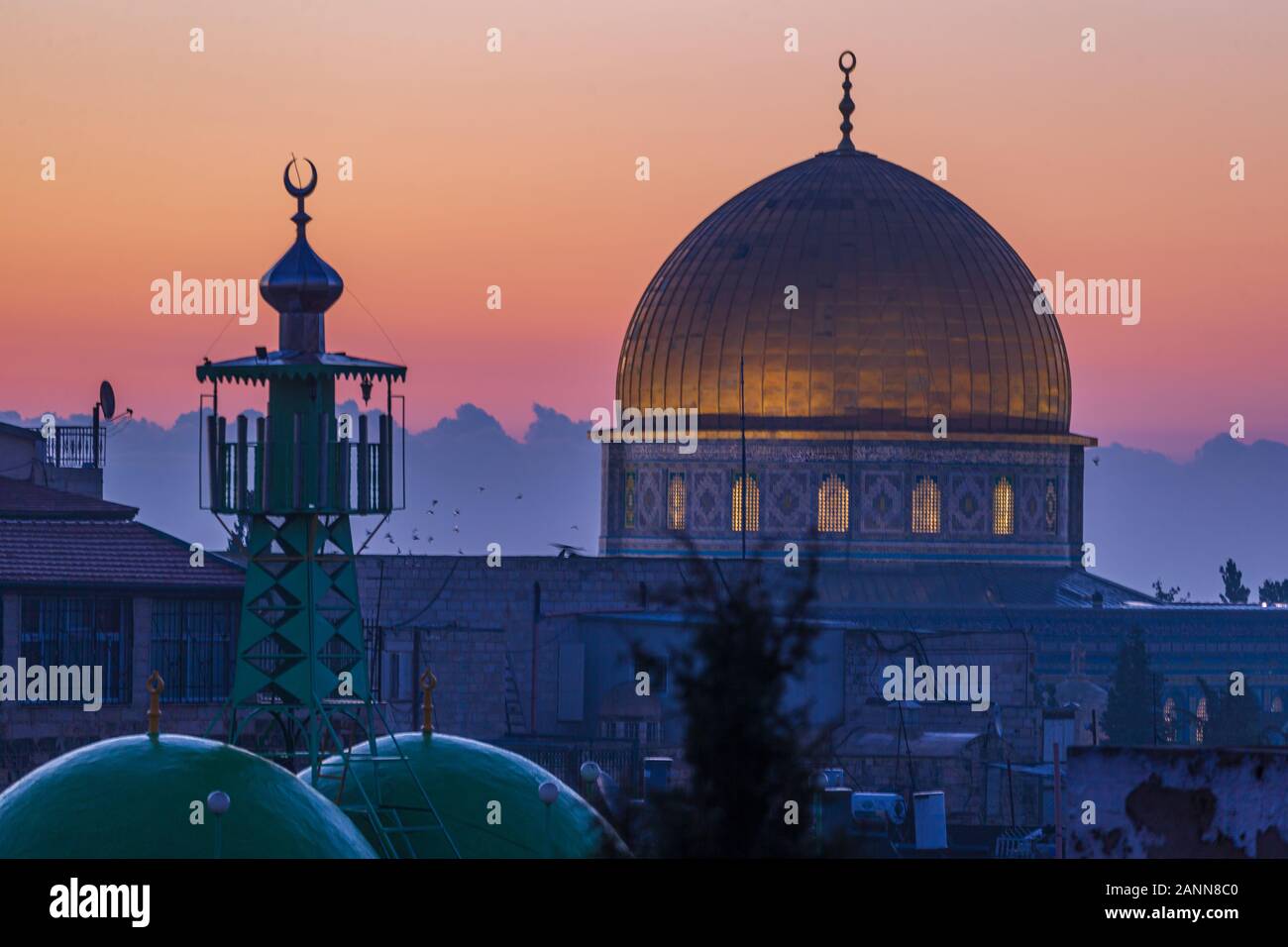 The Dome of the Rock in Jerusalem, Israel at dawn Stock Photo Alamy