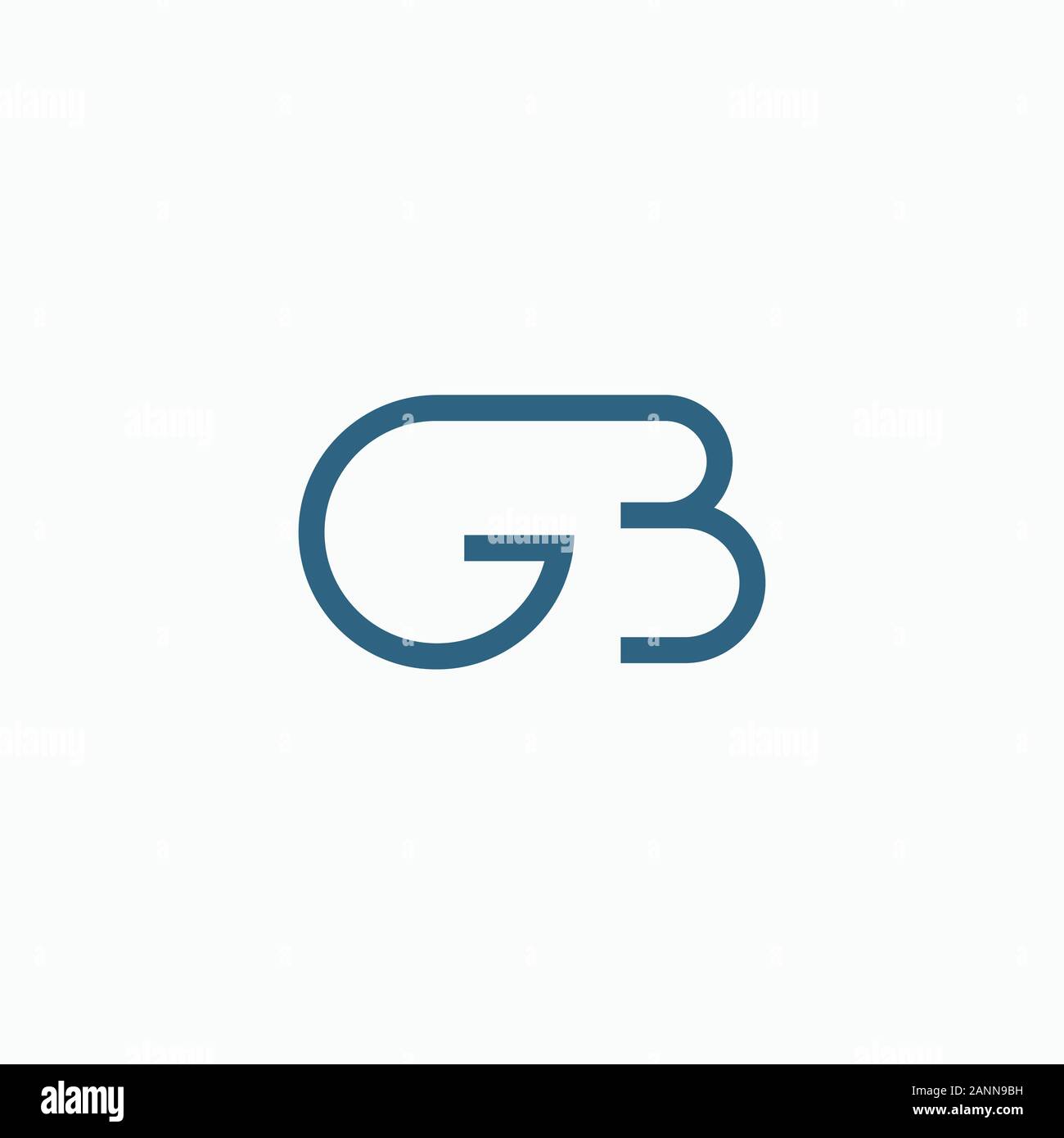 initial letter gb or bg logo vector design Stock Vector