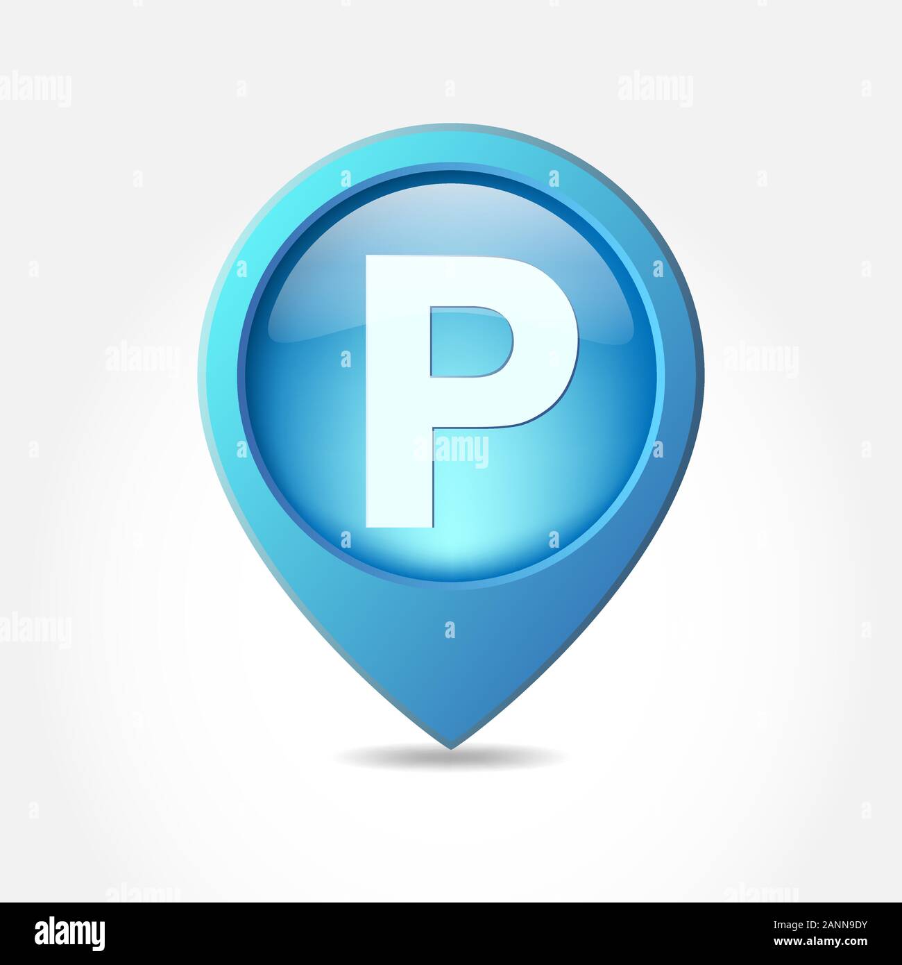 Parking lot sign - vector illustration. Parking pointer icon on white ...