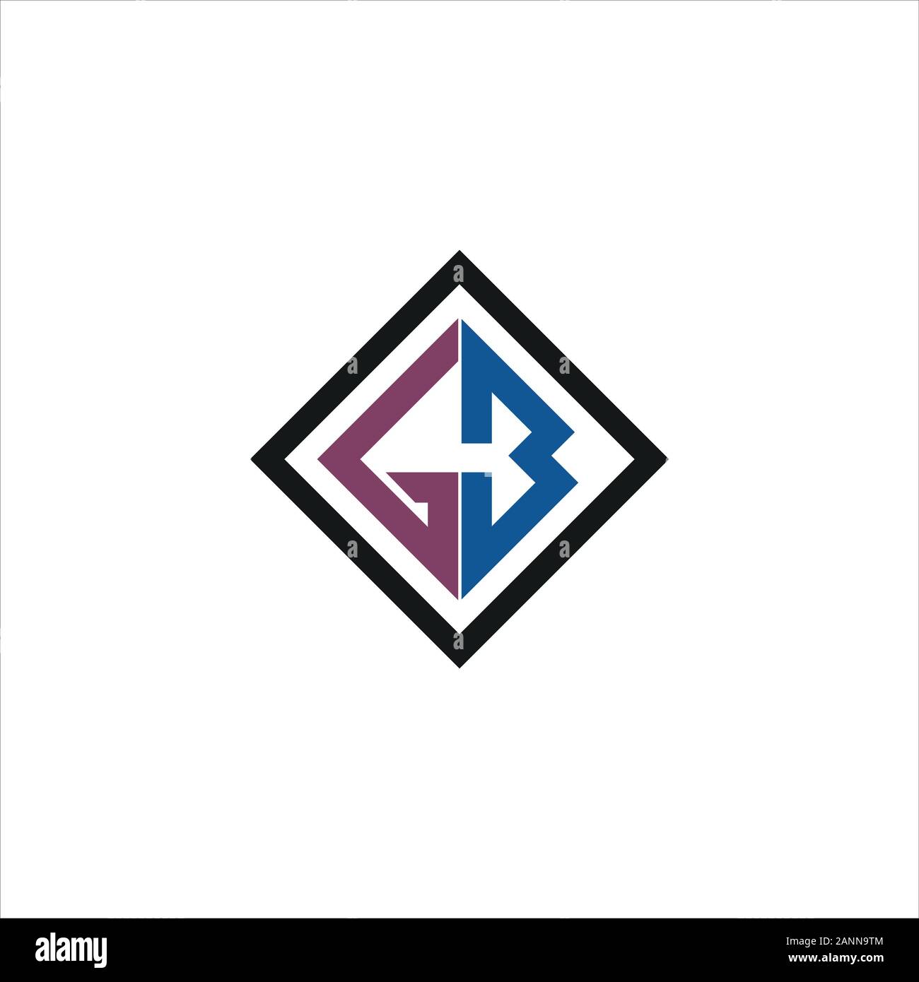 initial letter gb or bg logo vector design Stock Vector