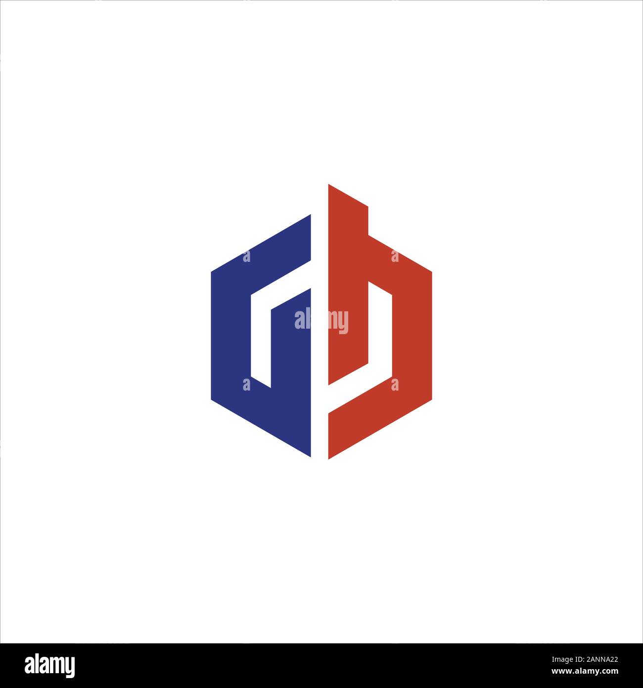 initial letter gb or bg logo vector design Stock Vector