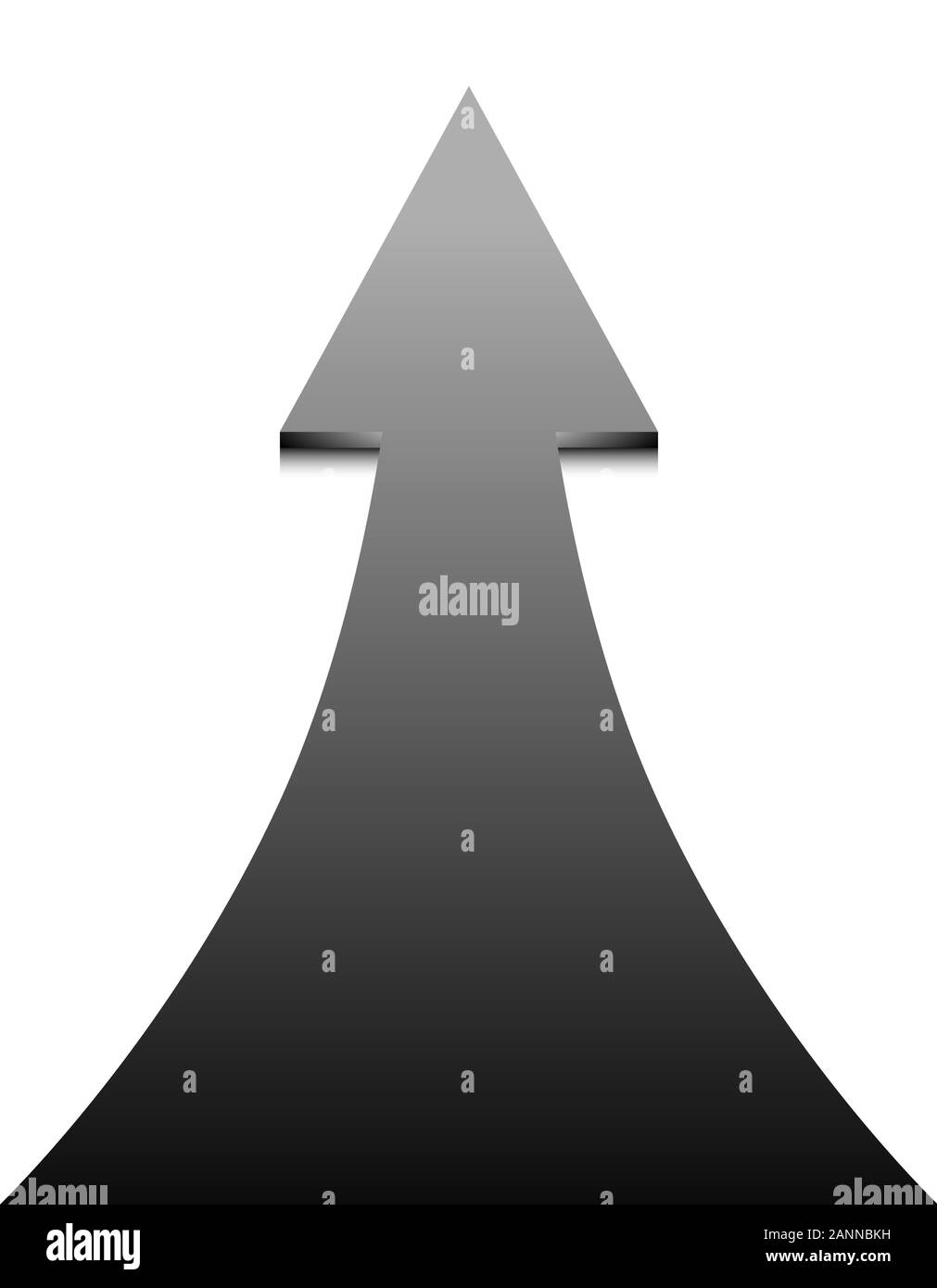 Black arrow on white background - vector illustration. Up Arrow ...