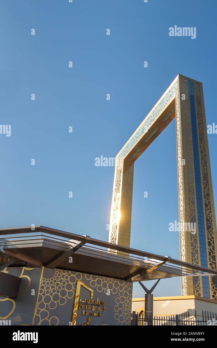 Zabeel Park, Dubai 4th Jan 2020 The Dubai Frame is an iconic