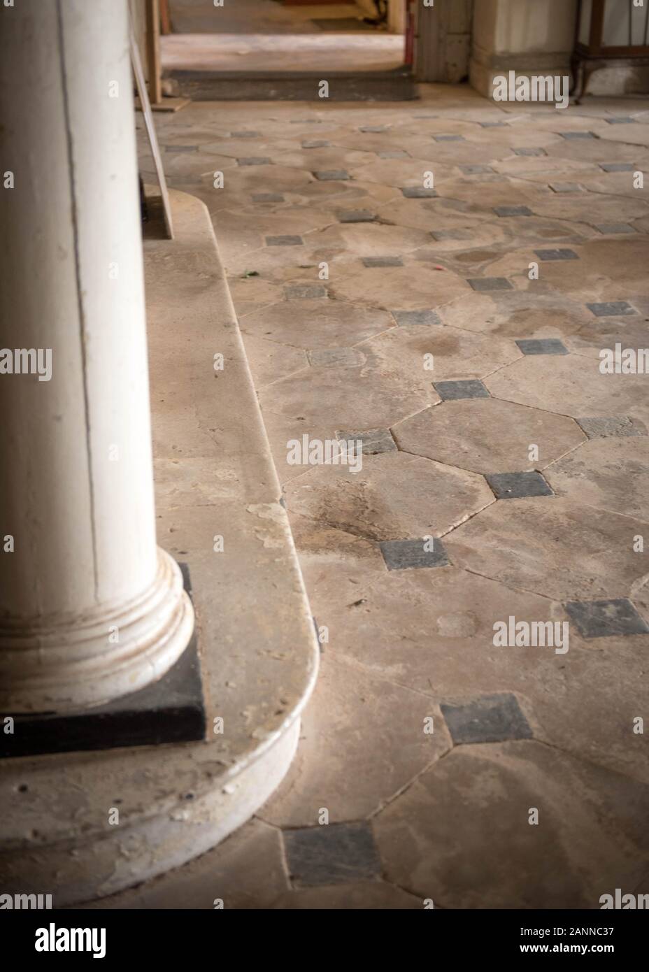 Interior of Poltimore House near Exeter in Devon UK. Currently undergoing attempted renovation but in disrepair and various stages of decline - 2019 Stock Photo