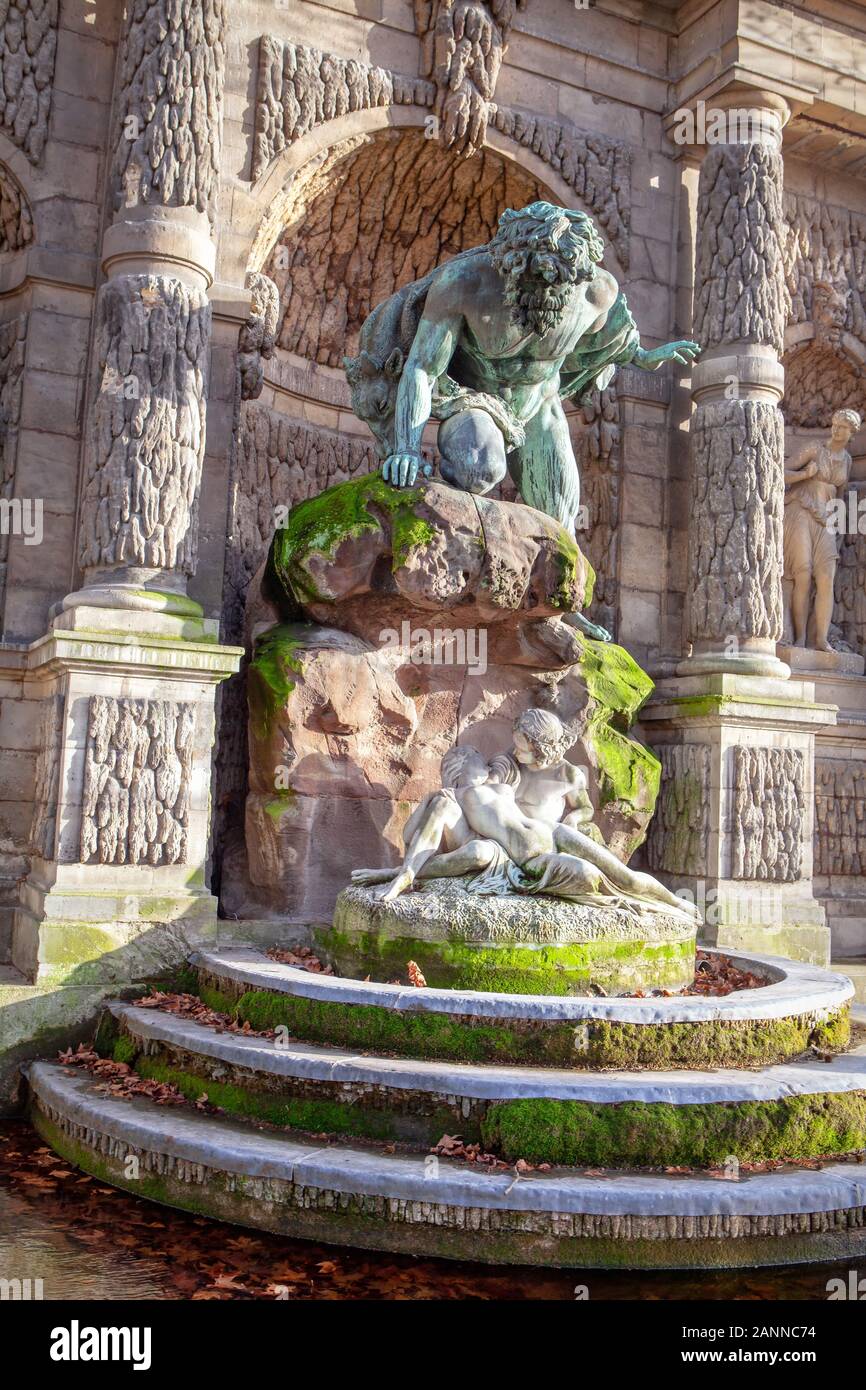 Acis and Galatea sculptures in Luxembourg Gardens Stock Photo