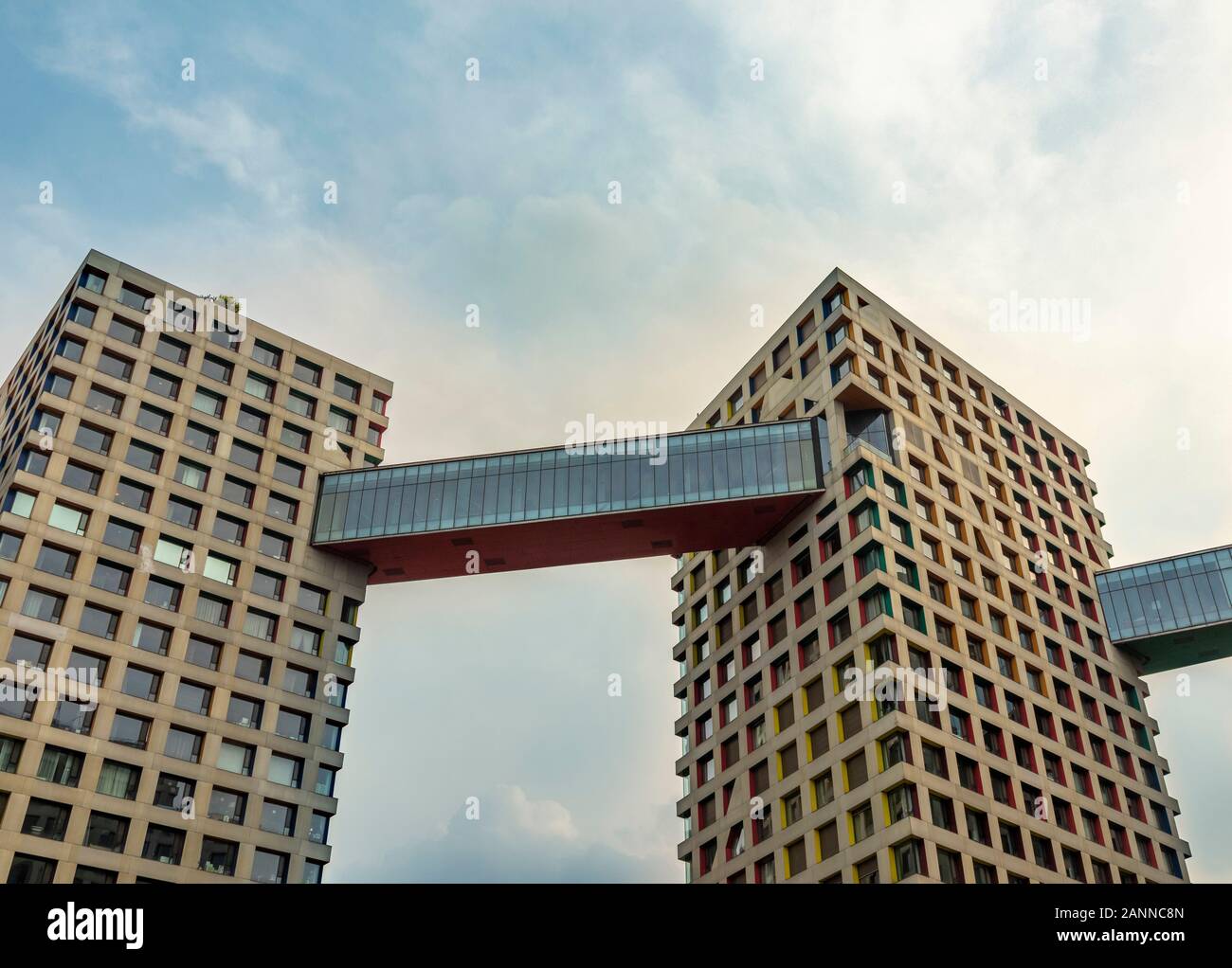 Linked Hybrid building complex built in Beijing, China, designed by Steven  Holl Stock Photo - Alamy