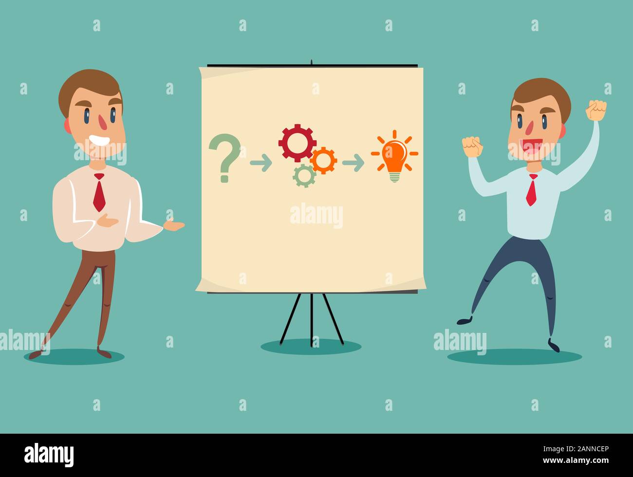Professor teaching business theories Stock Vector