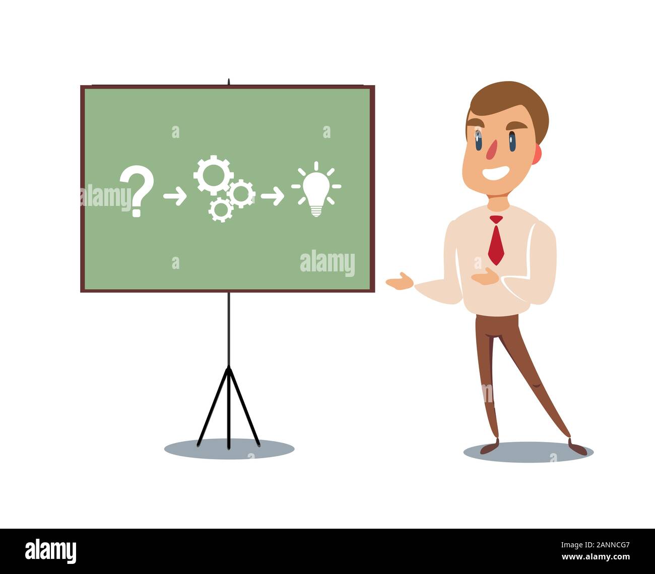 Professor teaching business theories Stock Vector