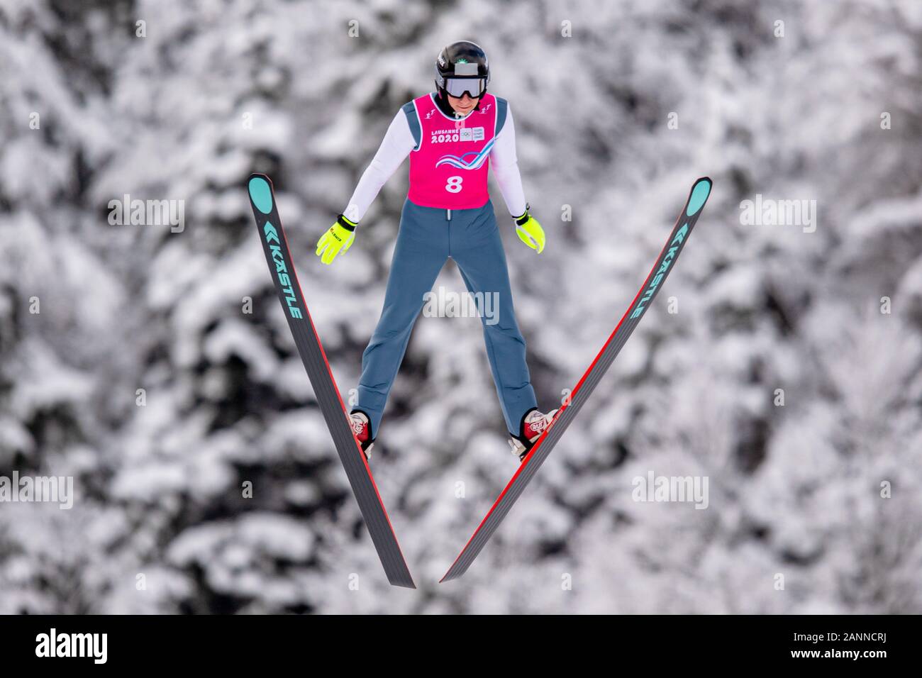 Mens individual nh 6km ski jumping competition round hires stock