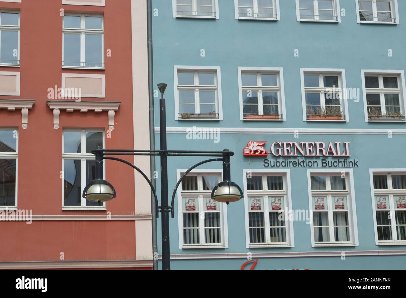 House facades in Rostock Stock Photo Alamy