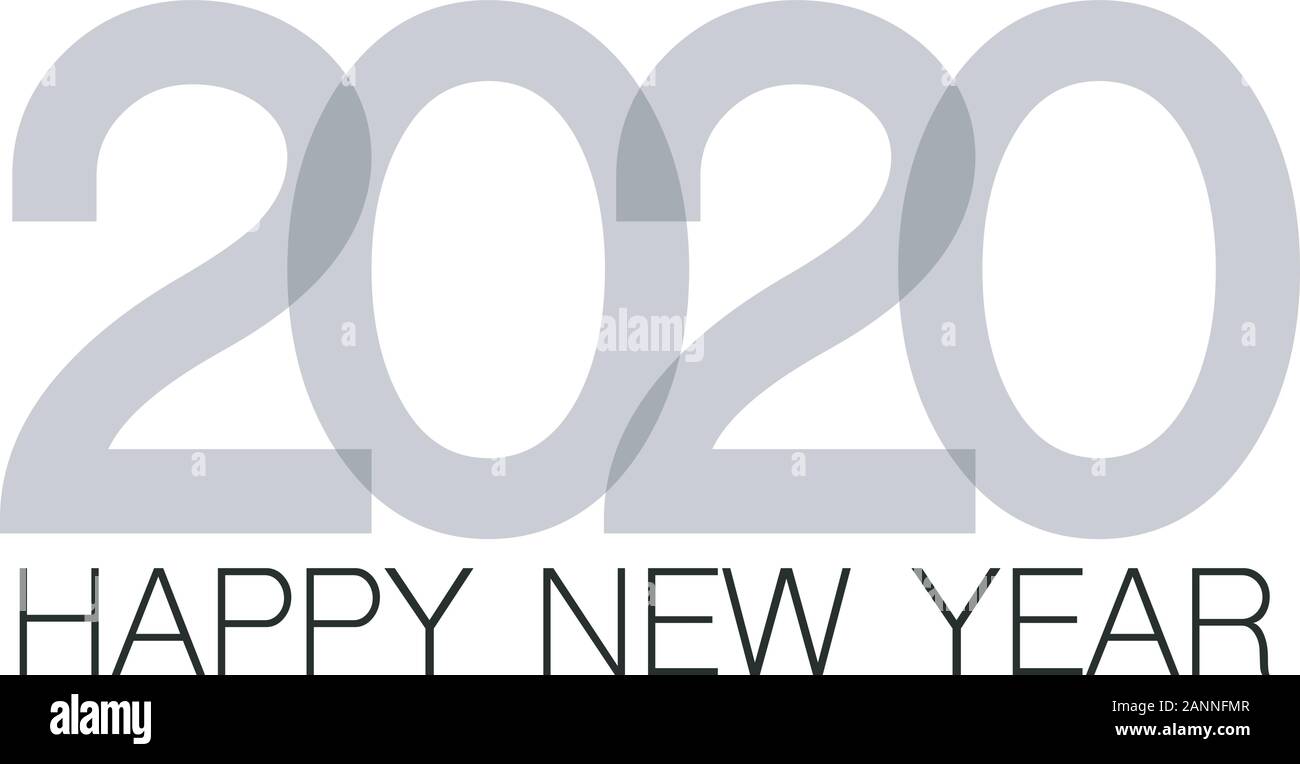2020 happy new year minimalist banner