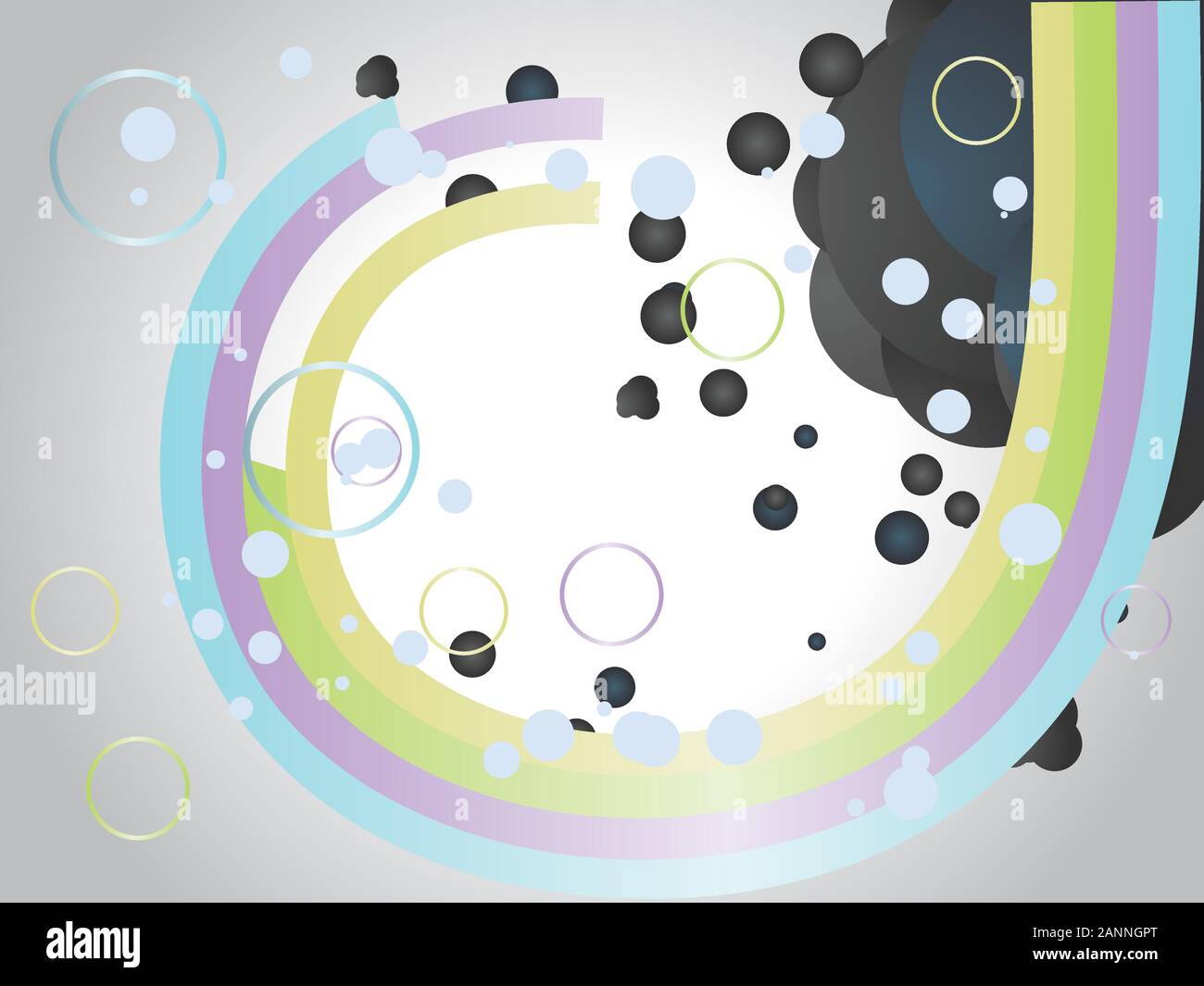 Illustration of abstract background colorful lines and circles Stock ...