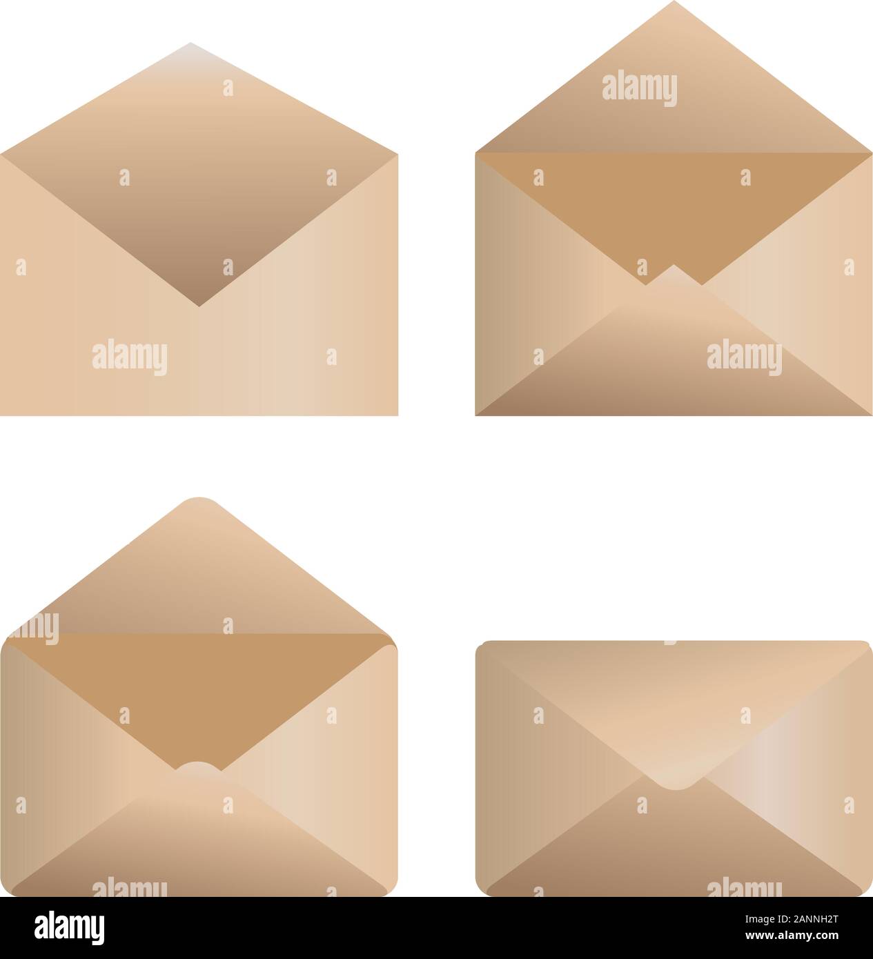 Web icons open and close envelopes on white background. Stock Vector