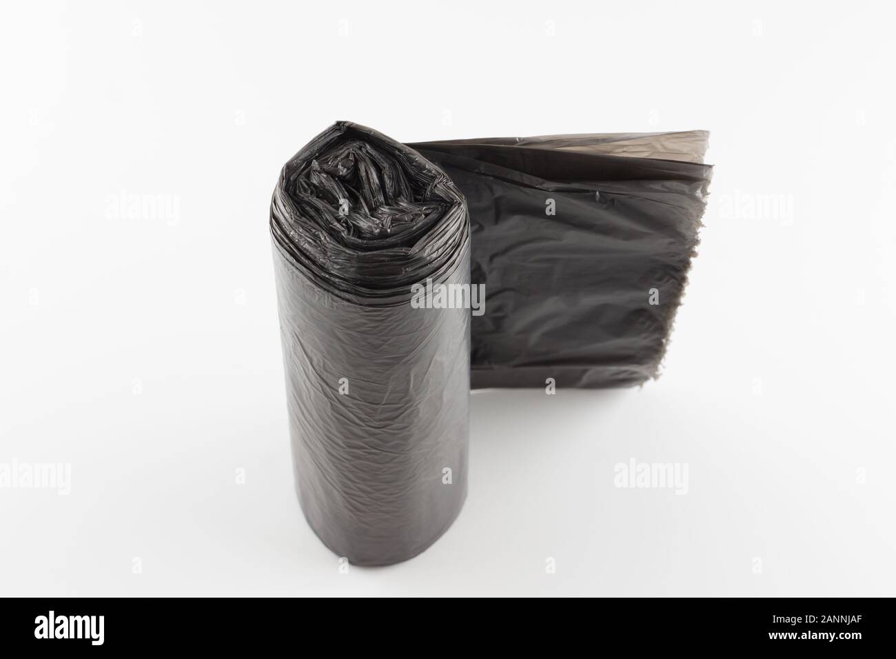 big roll of trash bags isolated on white background Stock Photo Alamy