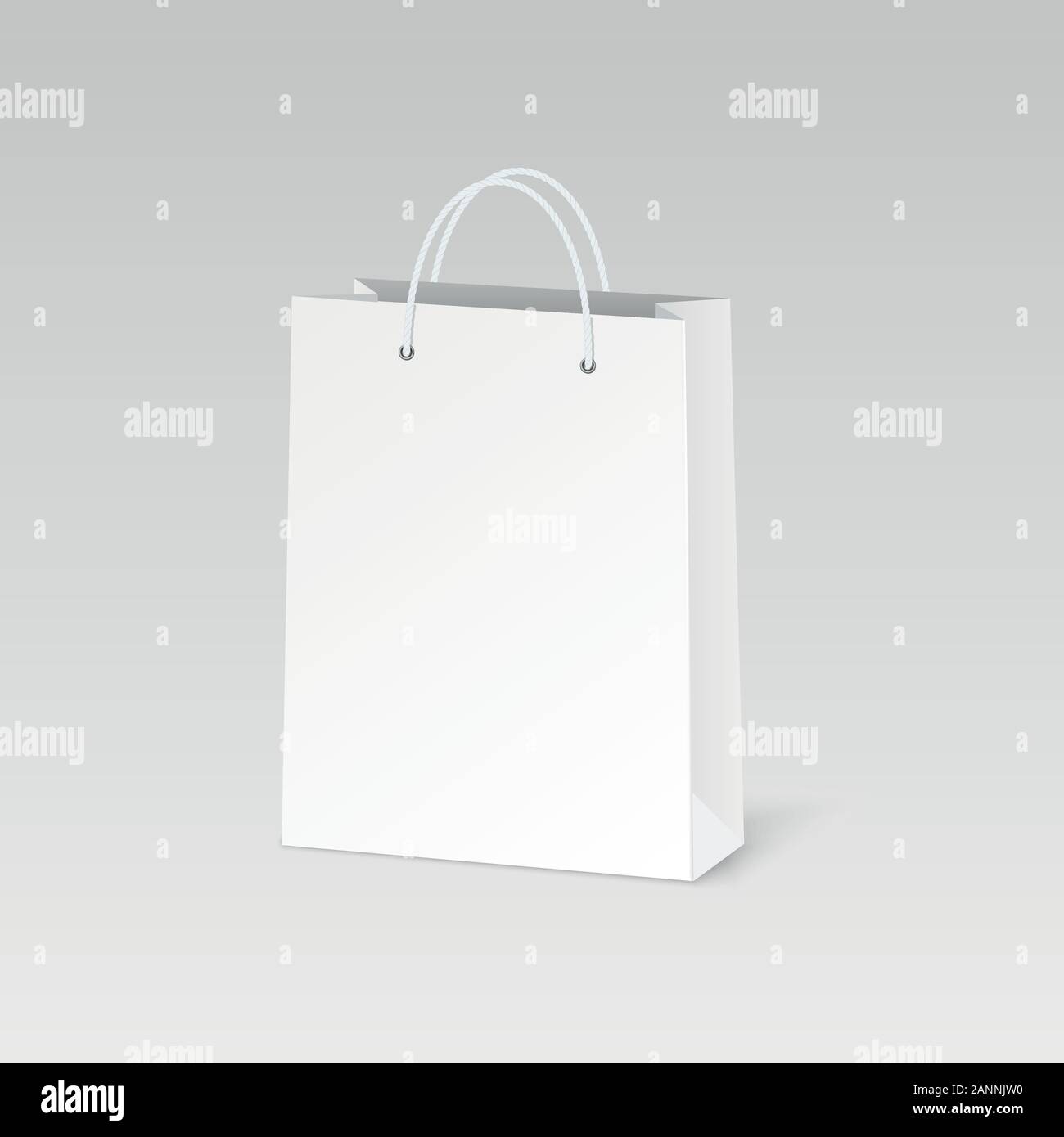 Paper bag. White empty shopping bag Stock Vector Image & Art - Alamy
