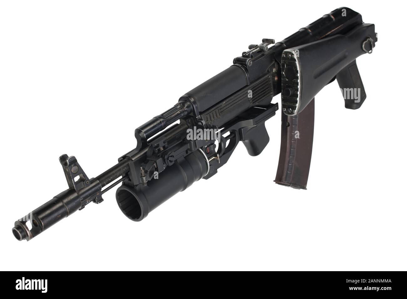 modern kalashnikov 5.45 mm AK 74M assault rifle with 40 mm