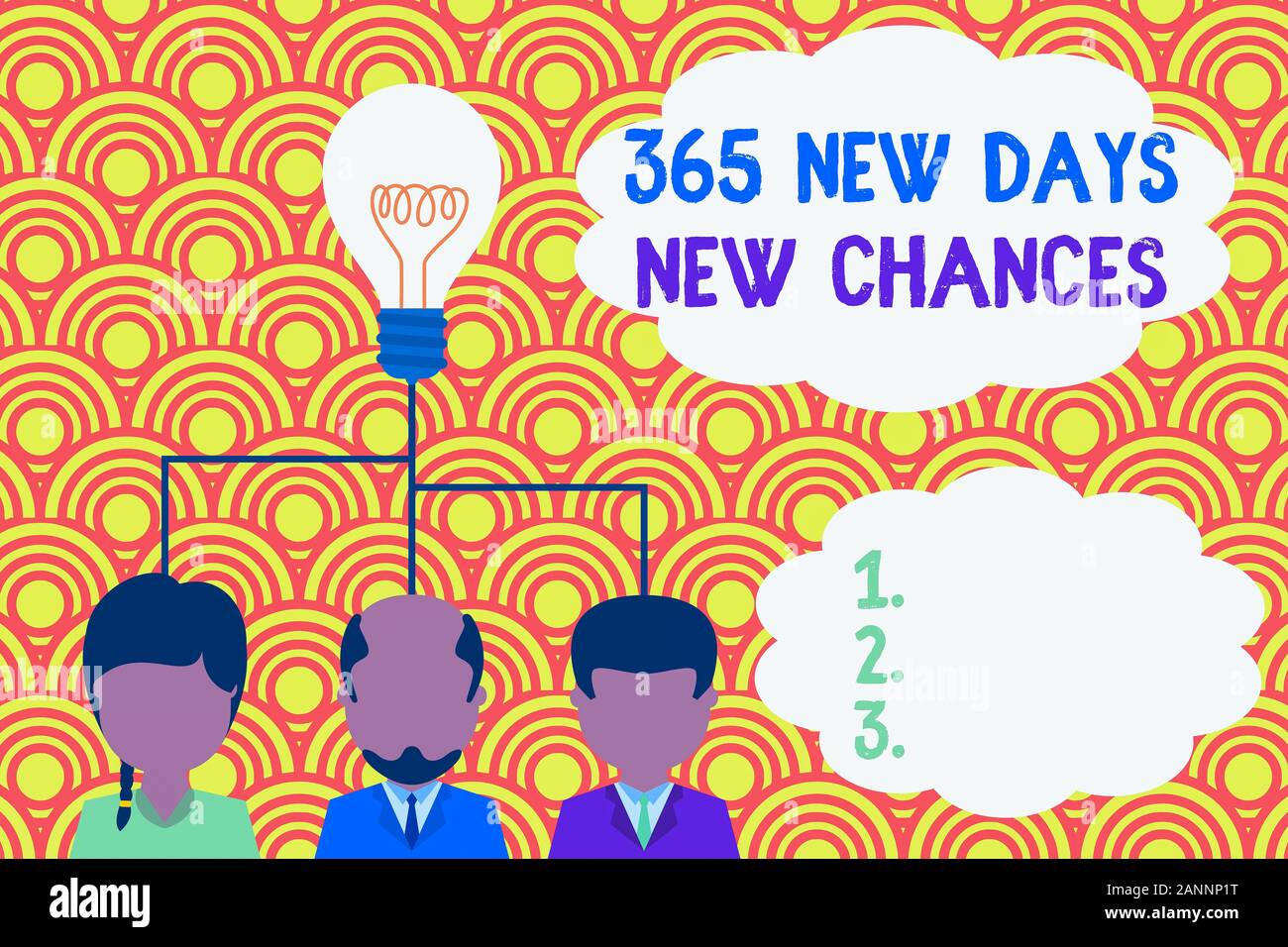 Writing note showing 365 New Days New Chances. Business concept for ...