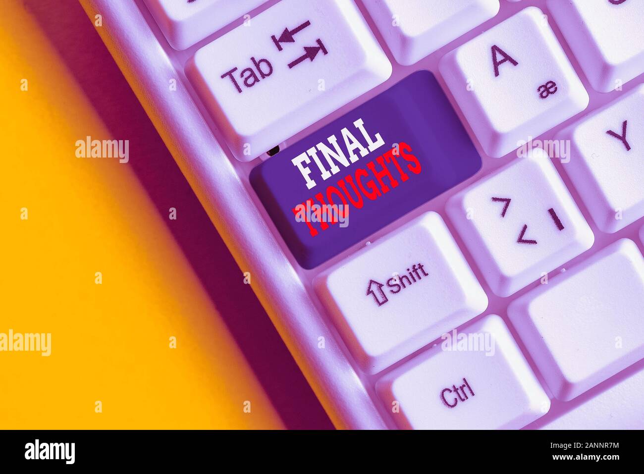 Final Note Image Writing note showing Final Thoughts. Business concept for the ...