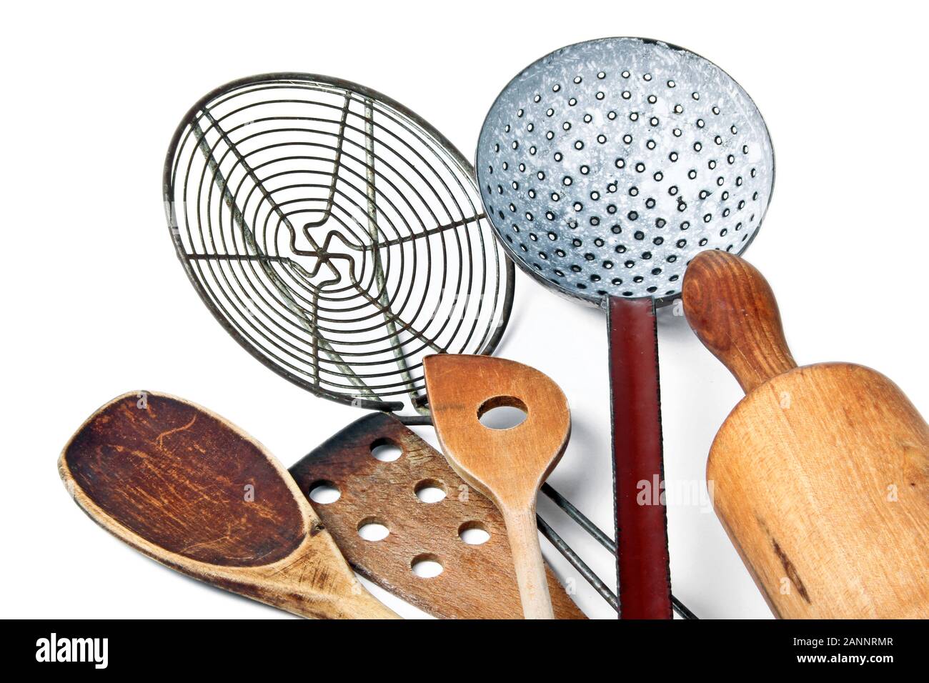 Cooking utensils, wooden spoons Stock Photo Alamy