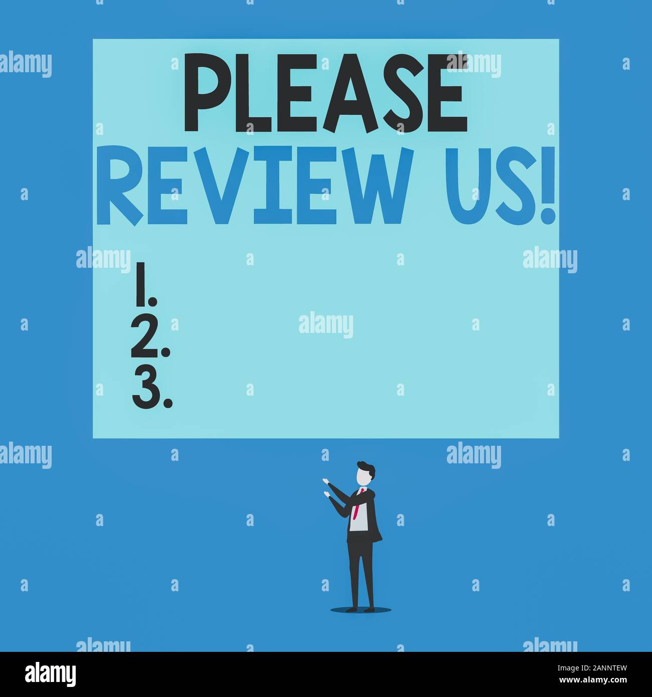 Writing Note Showing Please Review Us Business Concept For