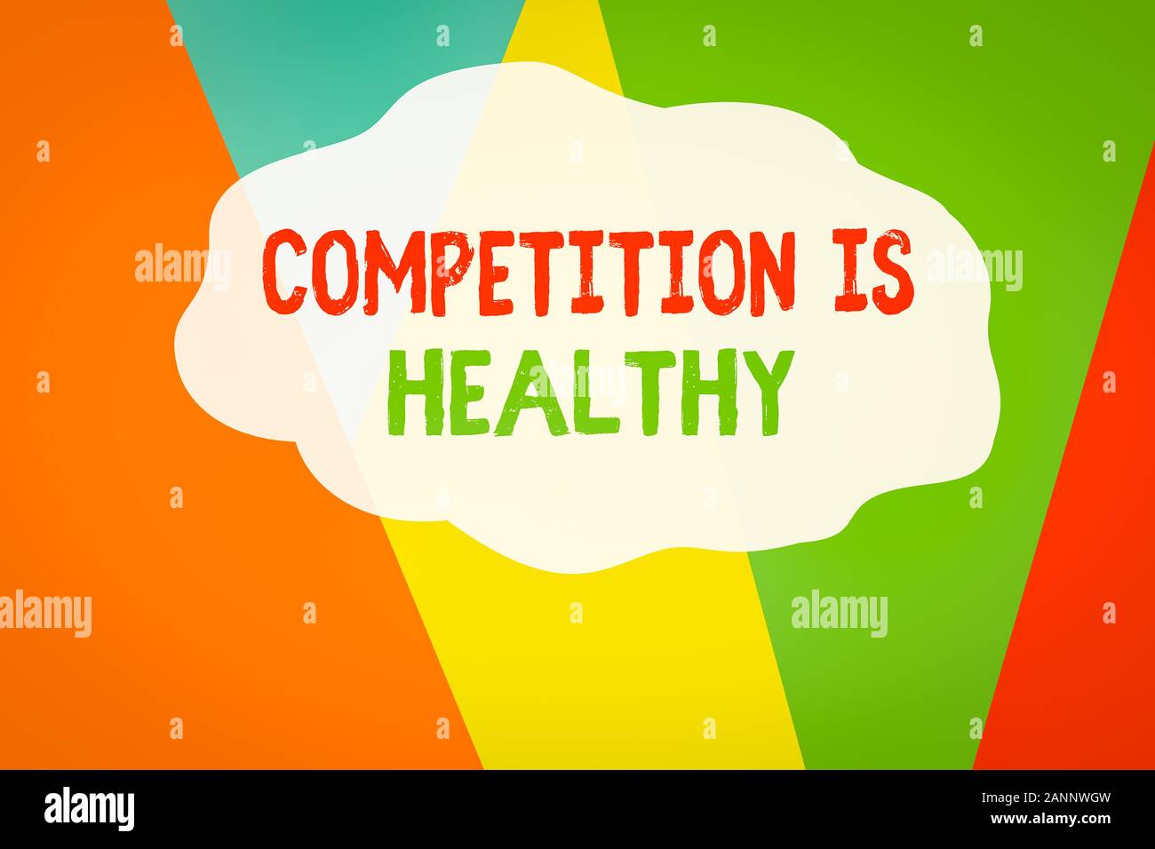 Conceptual hand writing showing Competition Is Healthy. Concept meaning ...