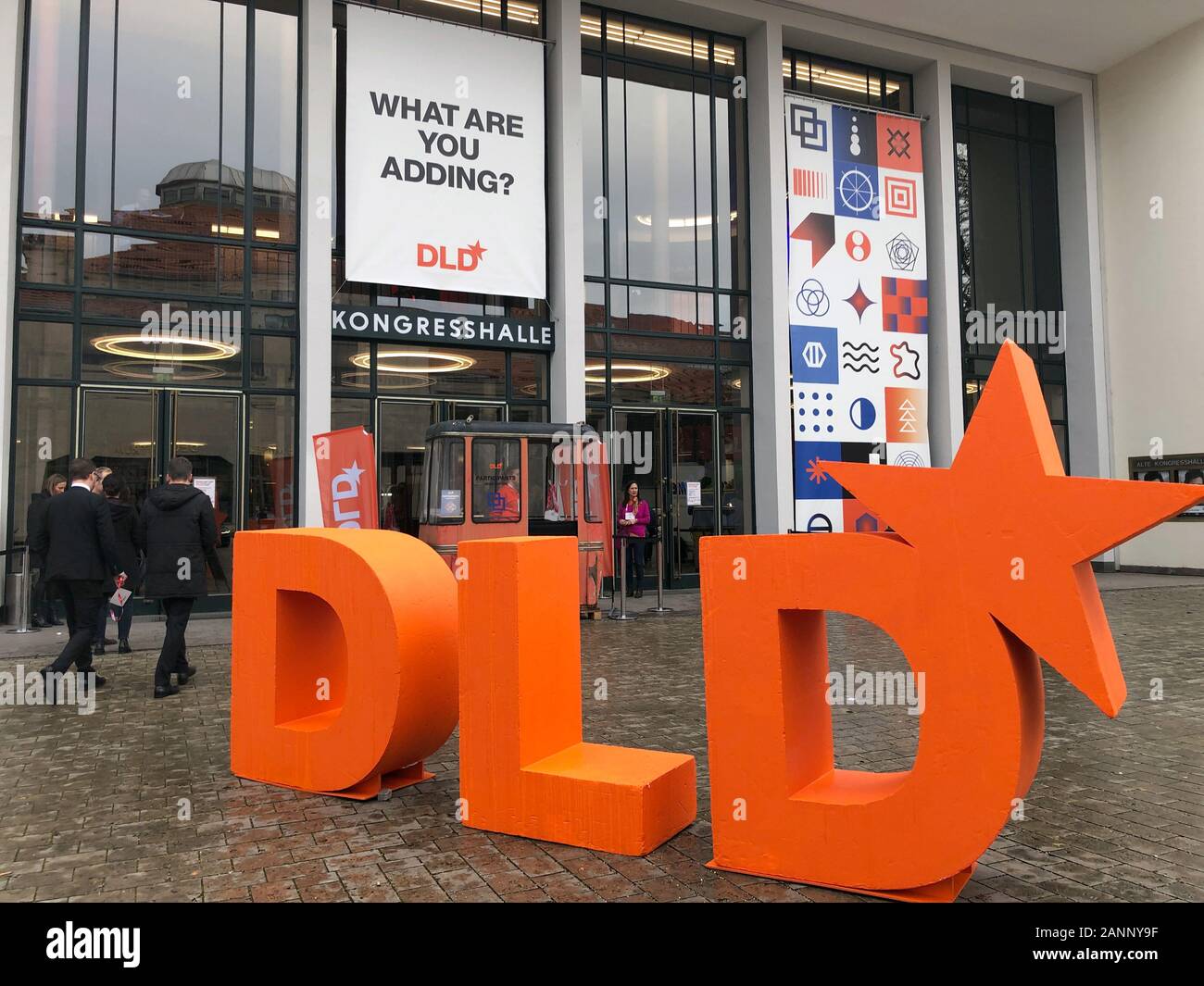 Dld Conference Munich, Germany. 18th Jan, 2020. Letters form the logo and lettering of ...