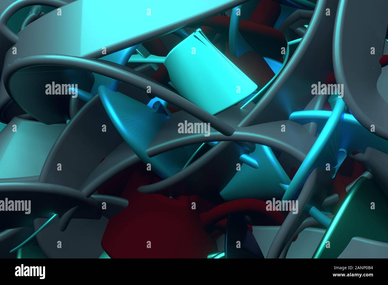 Neon grow lights, messy colorful string. For graphic design, catalog