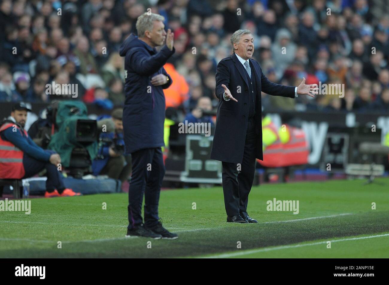 London Stadium London Uk 18th Jan 2020 Carlo Ancelotti Manager Of Everton During The West Ham
