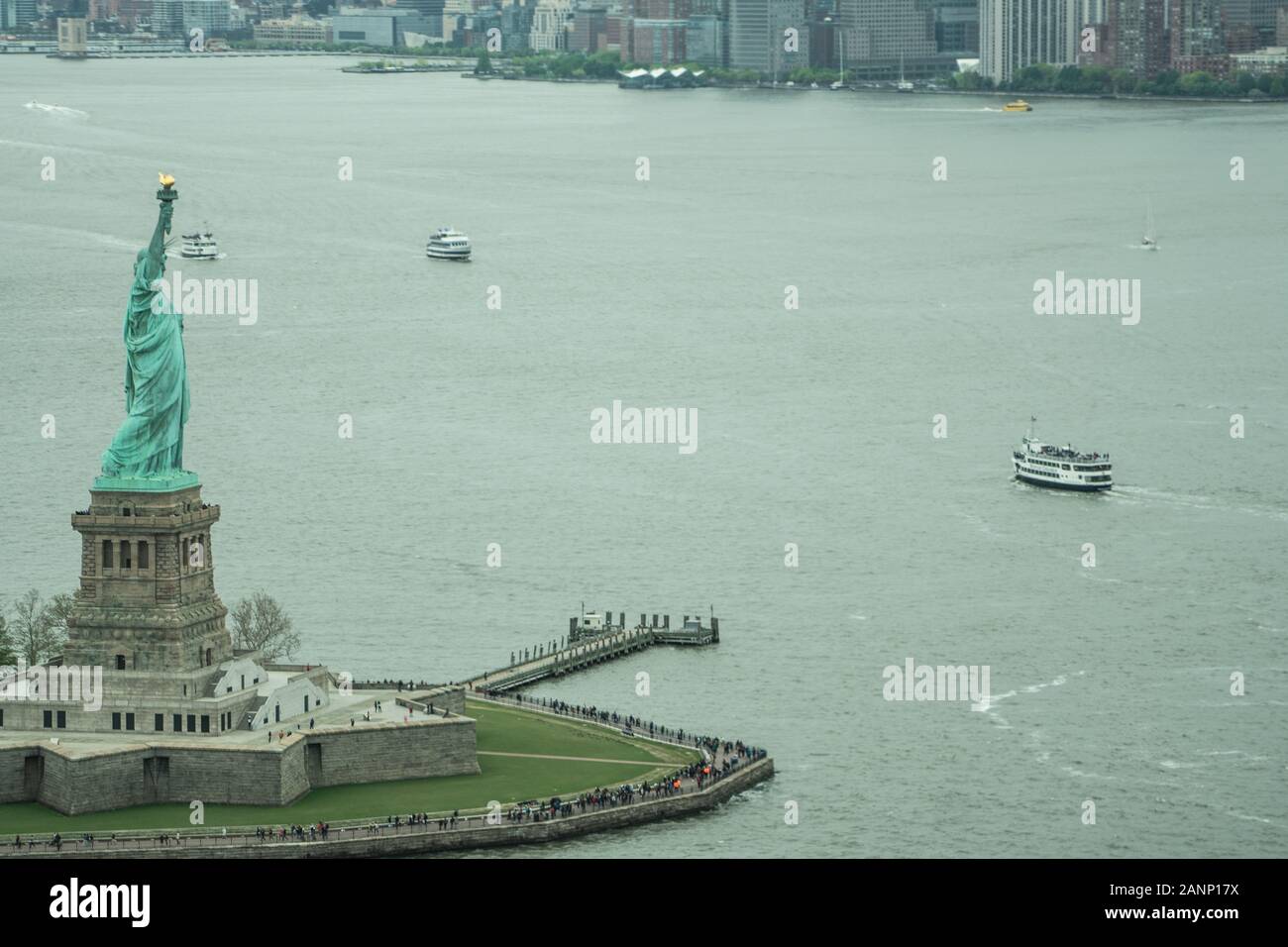 Statue of Liberty aerial view, Statue of Liberty New York city from