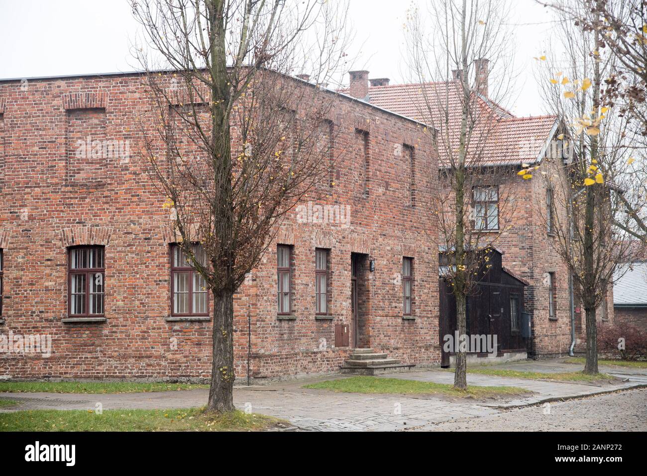 Block 26 (Barrack 26) in Nazi German Konzentrationslager Auschwitz I Stammlager (Auschwitz I concentration camp the main camp) from May 1940 to Januar Stock Photo