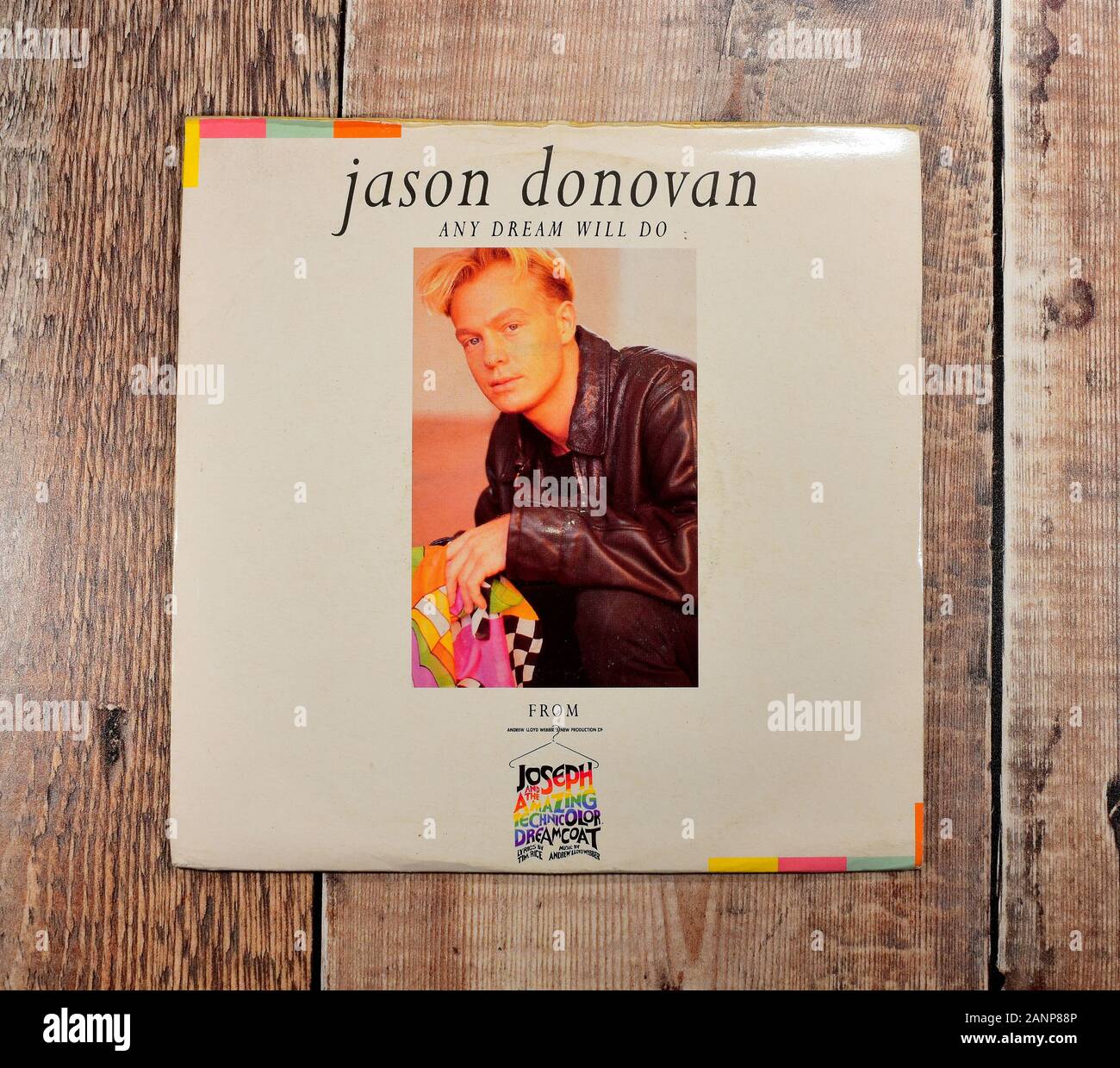 Jason Donovan 7inch single, Any dream will do Stock Photo - Alamy