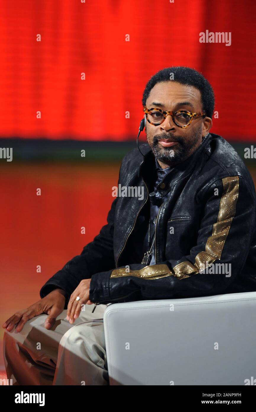 Milan   Italy 04/10/2008 , Spike Lee guest of the transmission 'Che tempo che fa' in the Rai studios. Stock Photo