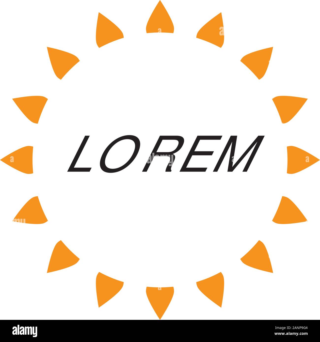 Logo design with abstract sun light icon, orange color Stock Vector ...