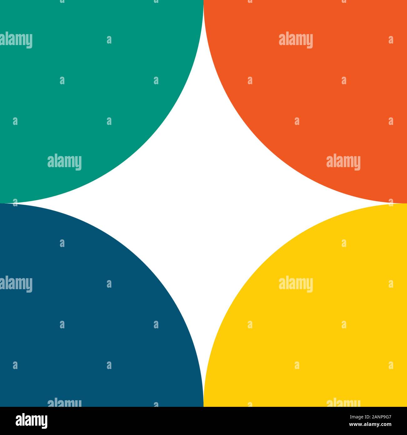 Logo Design With North Star And 4 Colors In Circle Shape Full Color Stock Vector Image Art Alamy