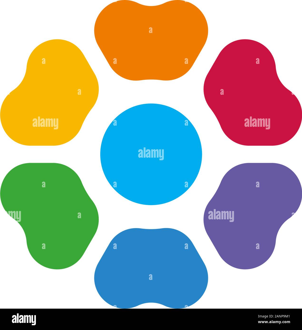 Logo Design with Colorful Circle Icon. vector icon Stock Vector Image ...
