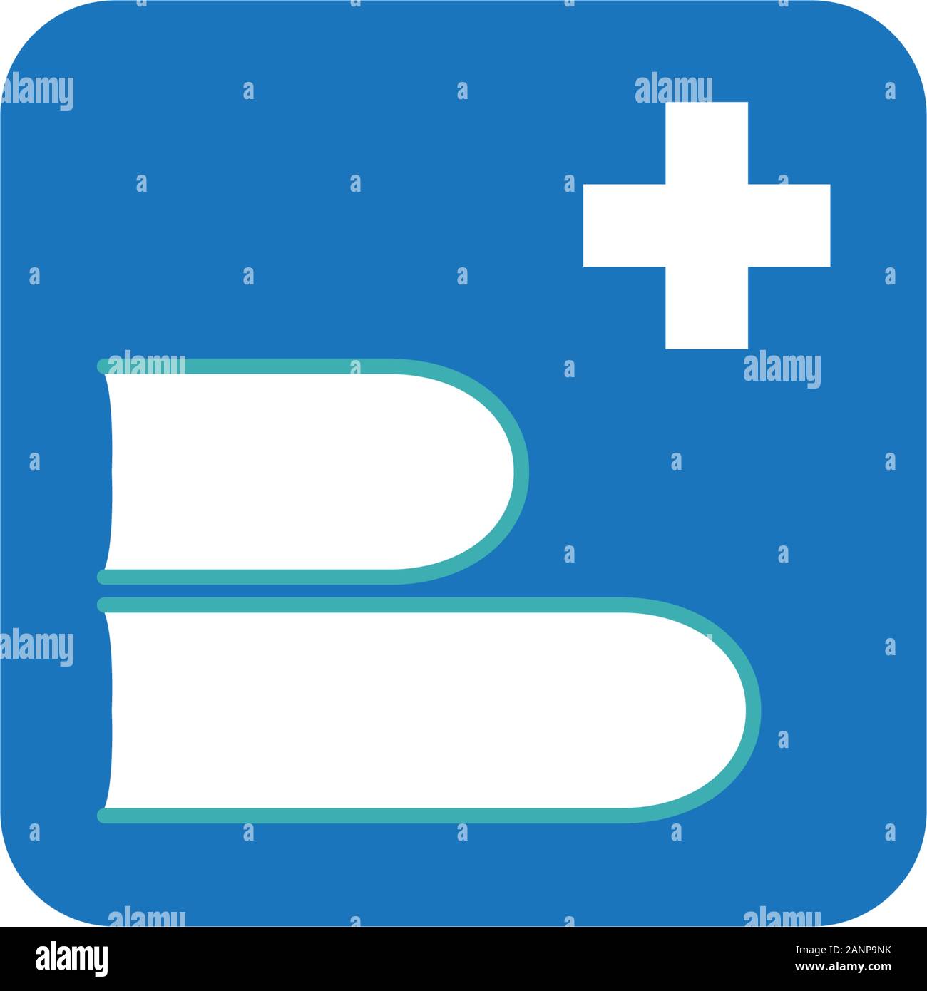 Logo design with B letter, book logo design Stock Vector