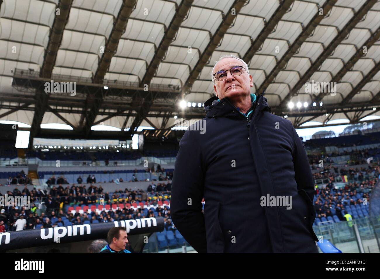 Sampdoria head coach Claudio Ranieri during the Italian championship Serie A football match between SS Lazio and UC Sampdoria on January 18, 2020 at Stadio Olimpico in Rome, Italy - Photo Federico Proietti/ESPA-Images Stock Photo