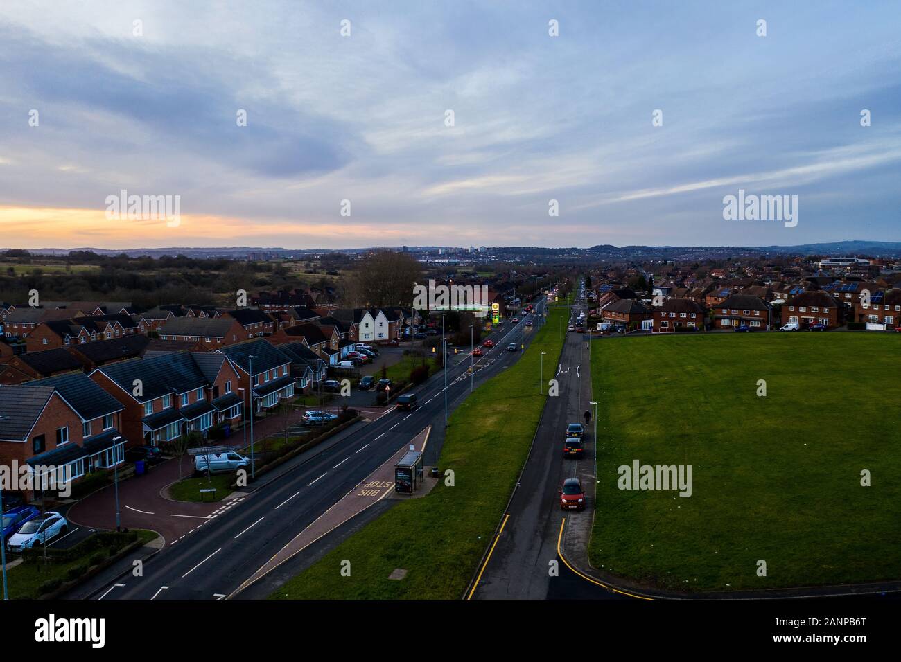 suppe visdom Børnehave Aerial view of the notorious and crime ridden area of Dividy road in  Bentilee, poor and roughest areas full with council housing Stock Photo -  Alamy