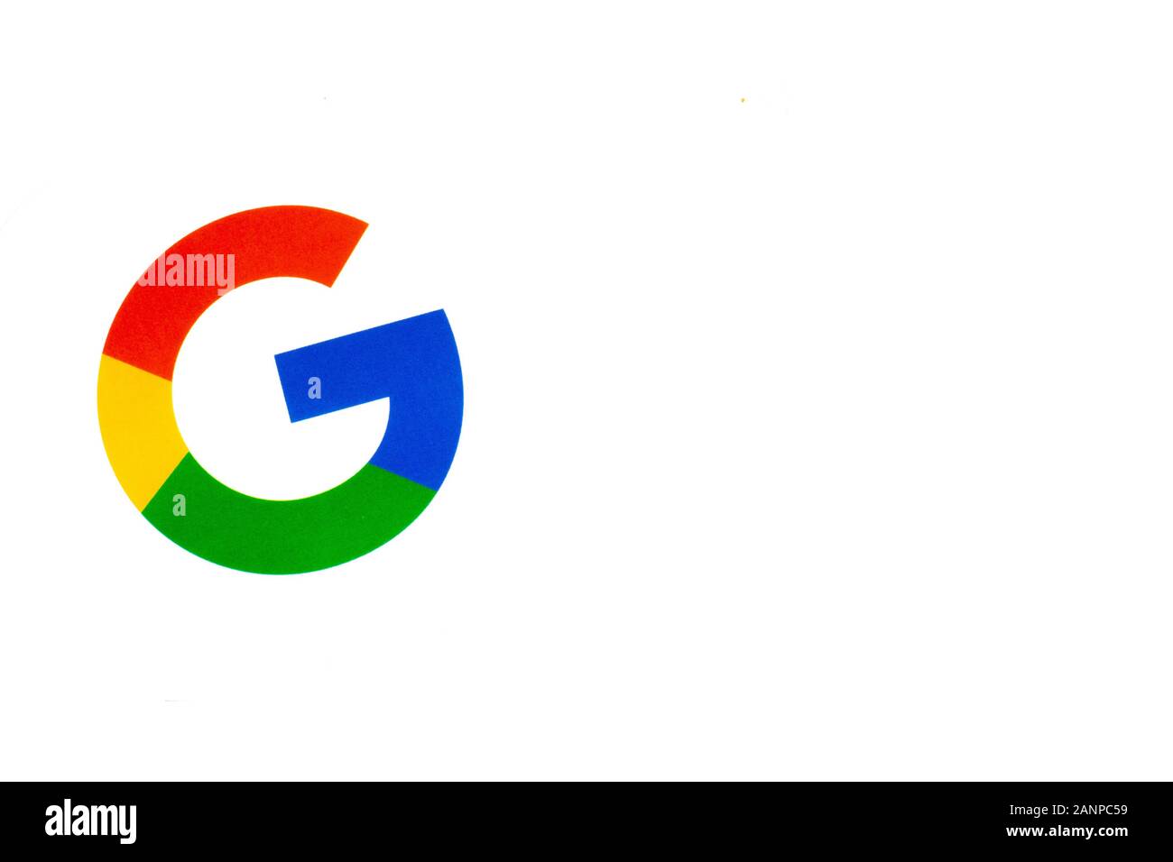 Los Angeles, California, USA - 17 January 2020: Google icon with copy space, Illustrative Editorial Stock Photo