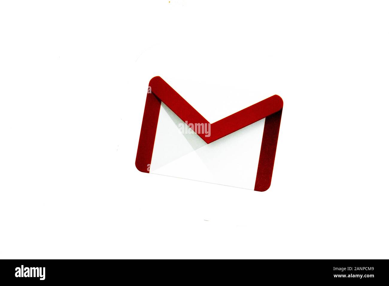 Los Angeles, California, USA - 17 January 2020: Google Gmail icon with copy space, Illustrative Editorial Stock Photo