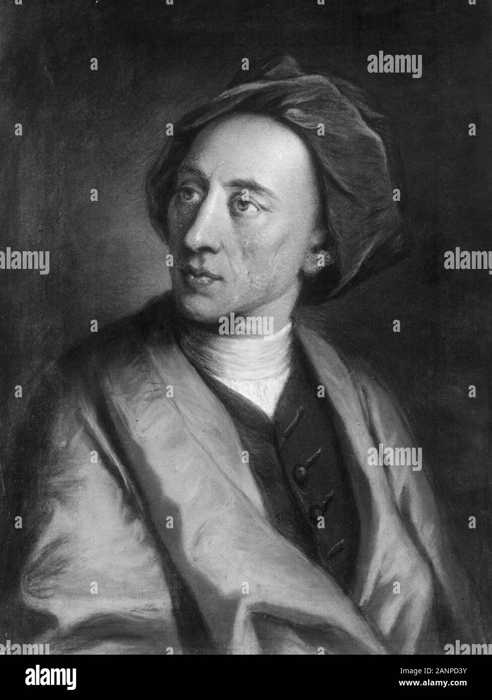 Alexander (1688 – 1744) English poet, Alexander Pope (21 May 1688 – 30 May 1744) one of the greatest English poets, and the poet of the early eighteenth century Stock Photo - Alamy