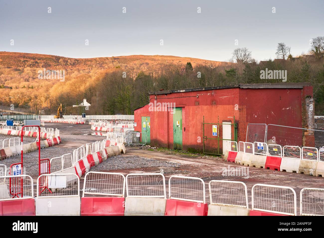 Site of the new £100 million metro depot at Taff's Well, South Wales Stock Photo