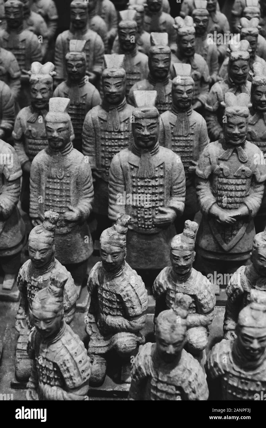 Small statues of the Terracotta Army for sale Stock Photo