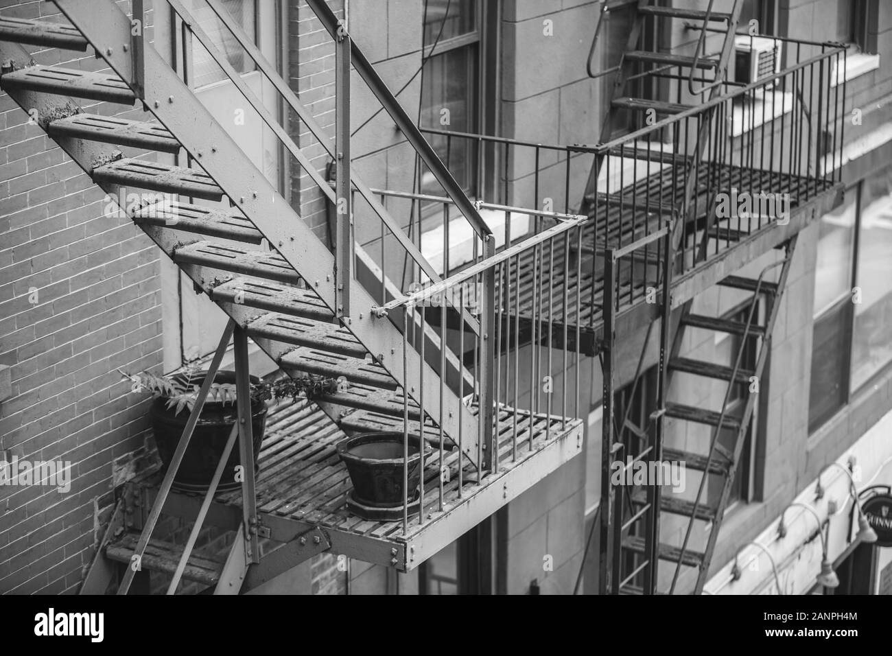 Escape staircase new York Stock Photo