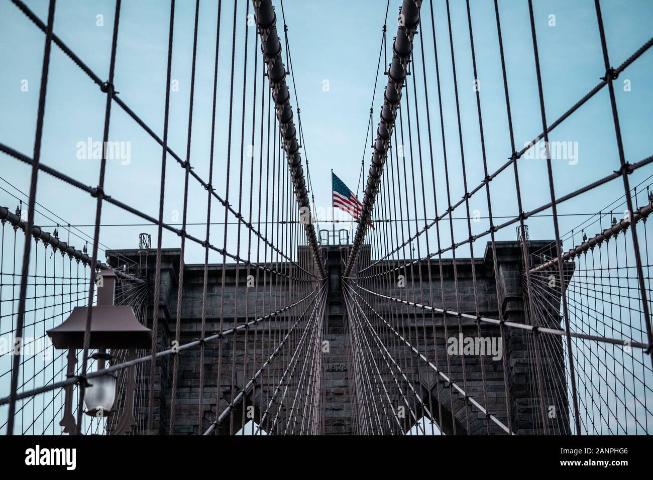 Brooklyn bridge New York city image, sunrise image of the New York ...